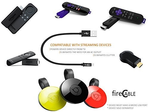 fireCable Wireless Adapter for Firestick, Eliminate Messy Wires & Wall Plugs