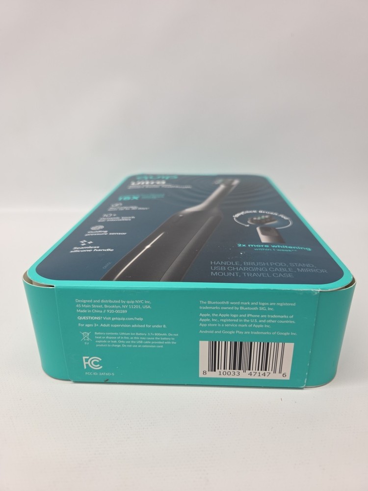 Quip Ultra Next Generation Smart Sonic Toothbrush Eclipse/Black NEW