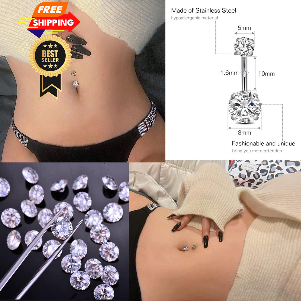 judero Belly Piercing Kit 16Pcs Button -16pcs