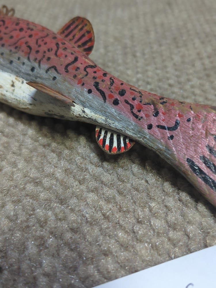 Antique Primitive Folk Art Fish Decoy