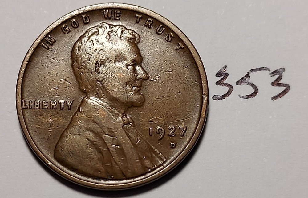 1927-D Lincoln Wheat Cent         #353