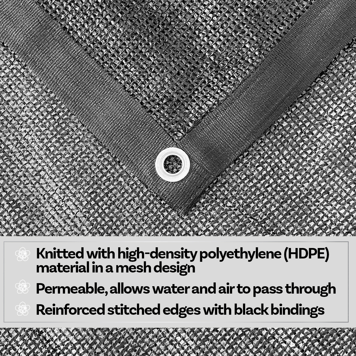 40% UV Block Shade Cloth w/ Grommet Sun Blackout for Plant Cover Greenhouse Barn