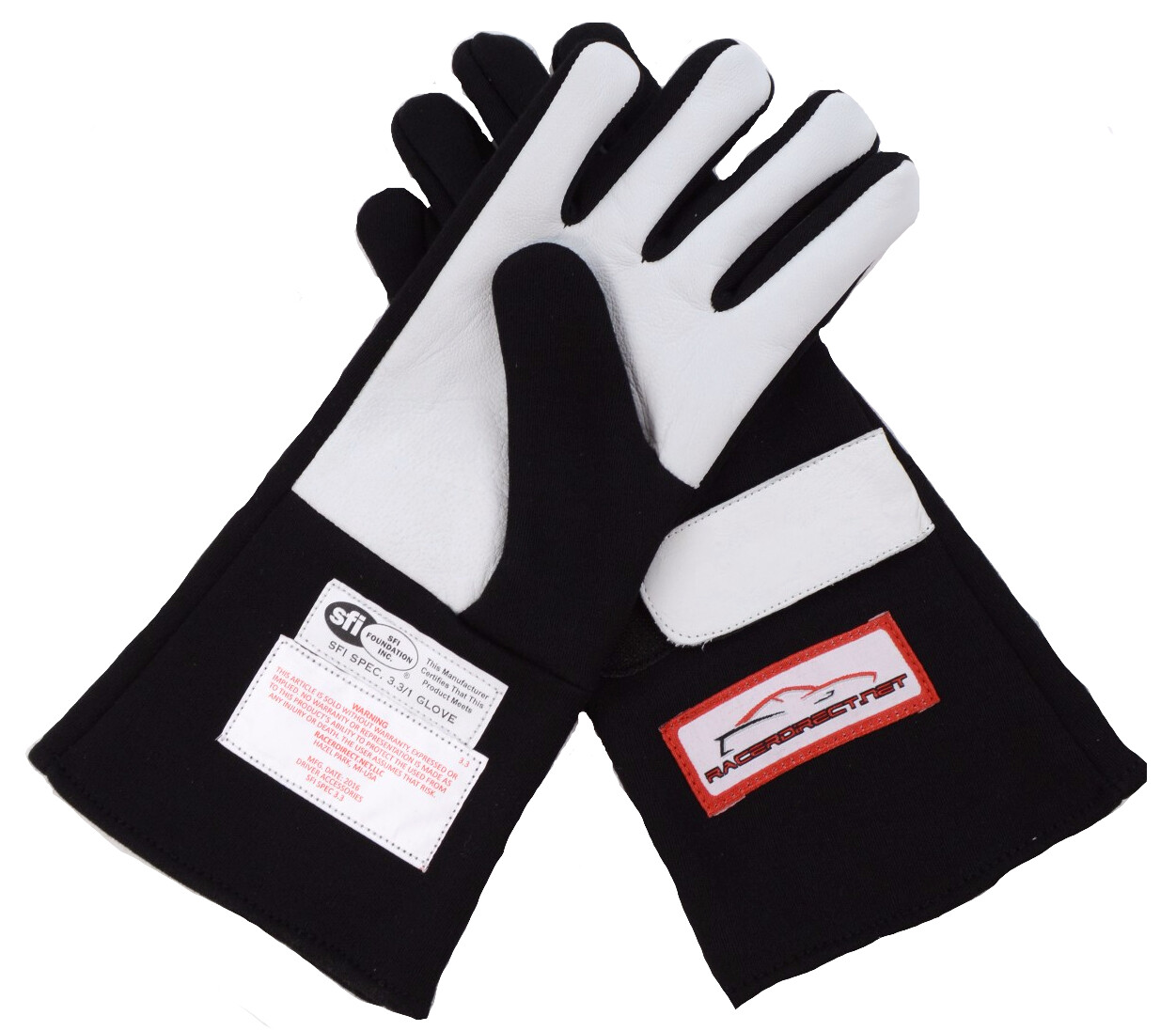 SFI 3.3/1 RACING GLOVES NOMEX SINGLE LAYER DRIVING GLOVES BLACK LARGE SCCA