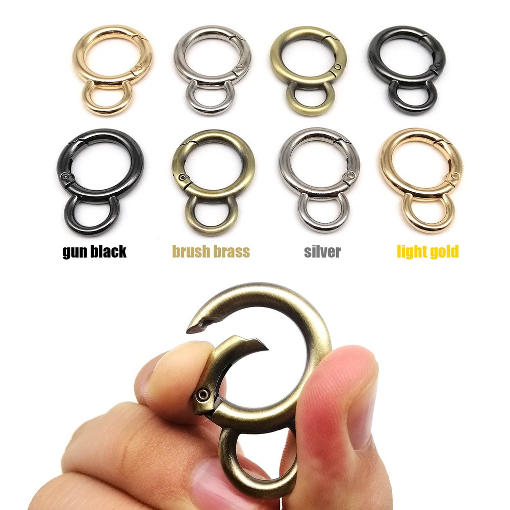 Spring Gate Double D O Ring Bag Belt Strap Web Buckle Clip Trigger Pendant Clasp