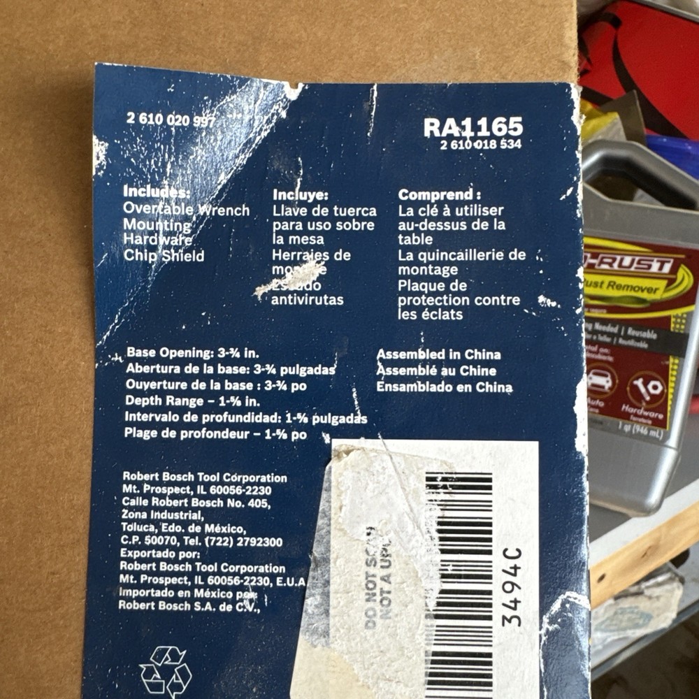 Bosch RA1165 Router Table Base Metal with Mounting Hardware