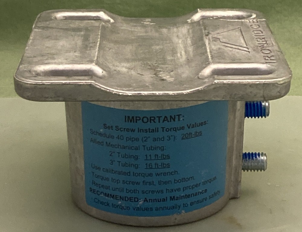 NEW IRONRIDGE 70-0200 Top Cap, Scalable Ground Array (SGA) System, For 2" Schedu