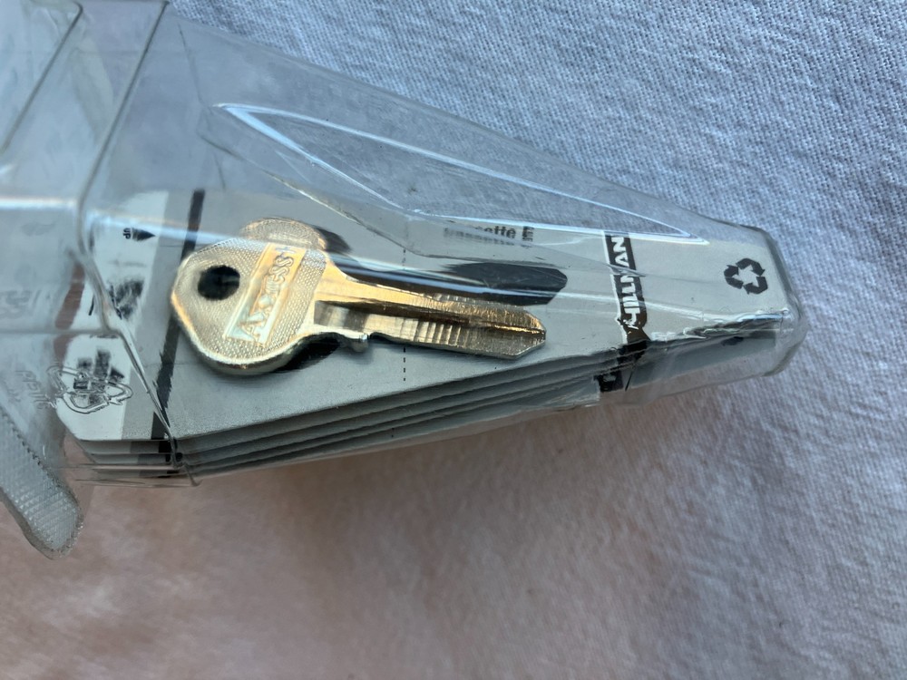 (4) Hillman / Access 58 87554 Cassette E Blank Replacement Key, Master Padlock