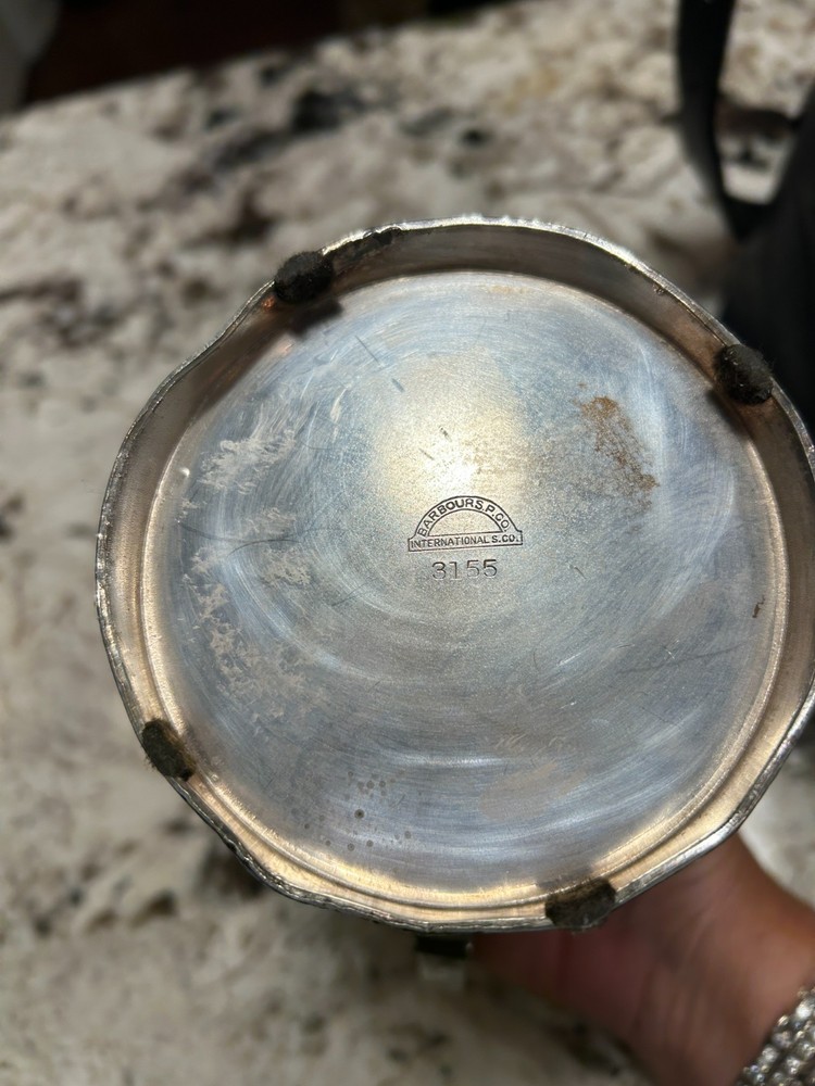 RARE Antique BARBOUR Repousse Silverplate Coffee Tea Pot #3155