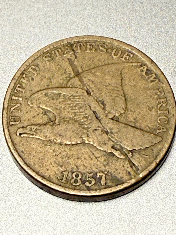 1857 Flying Eagle Cent Early Copper