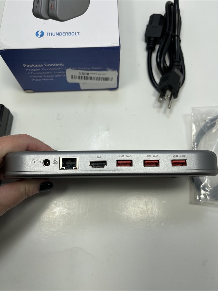 Thunderbolt 3 Dock, Docking Station, FlePow 8K Triple Display