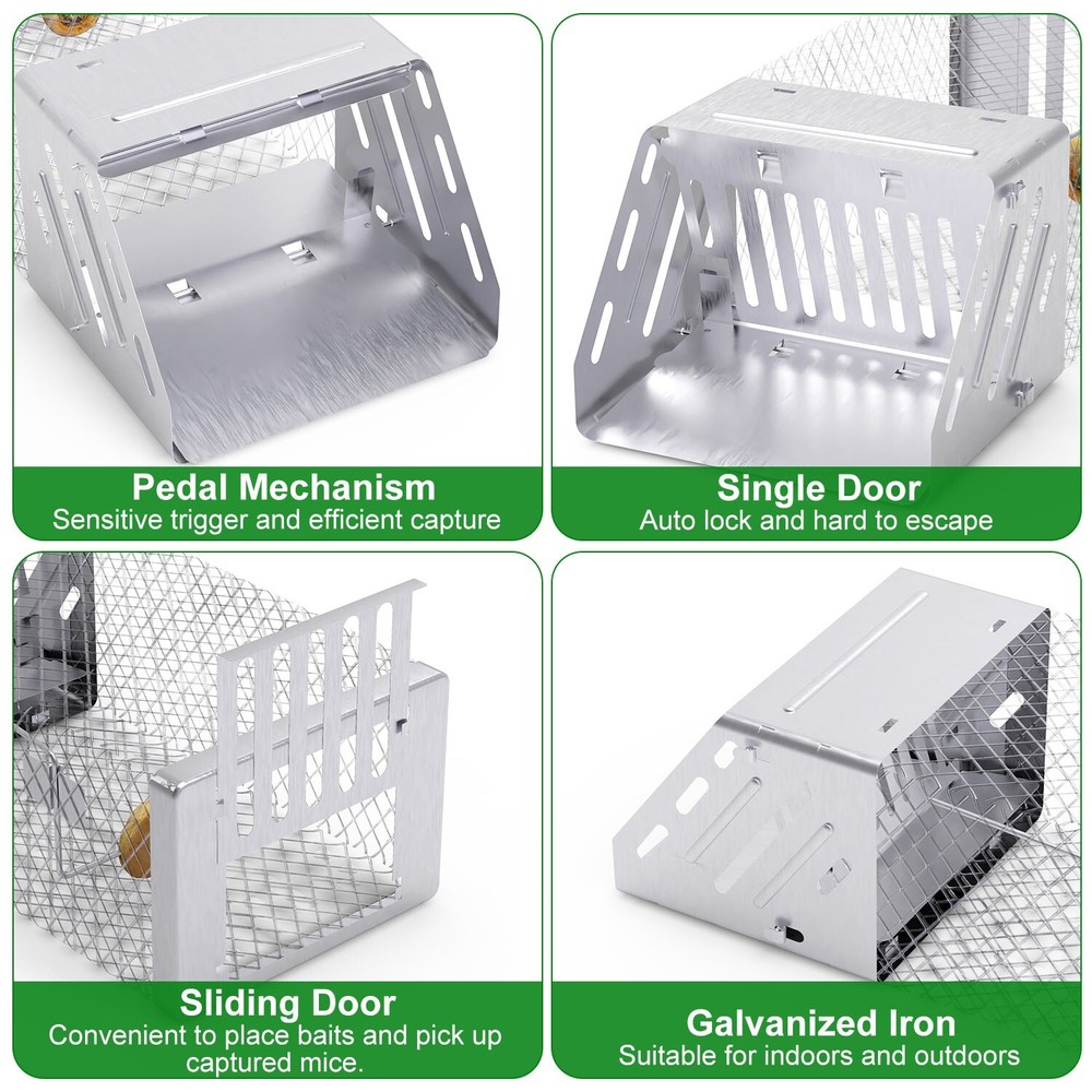Automatic Continuous Live Humane Mouse Rat Trap Chipmunk Rodent Trap Catch Cage