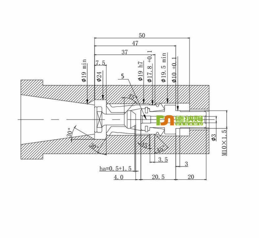 New 1Pc BT30 4 Petal Clamp Pull Claw CNC Spindle 45 Degree Outer Screw Pull
