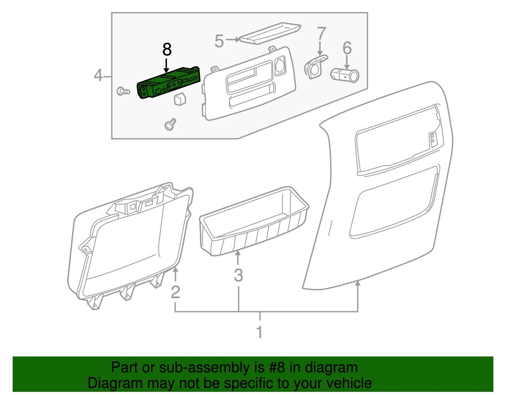 Genuine GM Audio Player and USB Receptacle 23249910