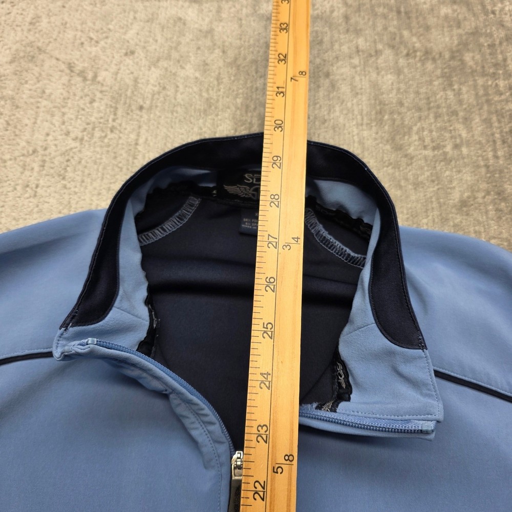 STRAIGHT DOWN PERFORMANCE Mens XL Blue Piping Quarter Zip Golf Pullover Jacket