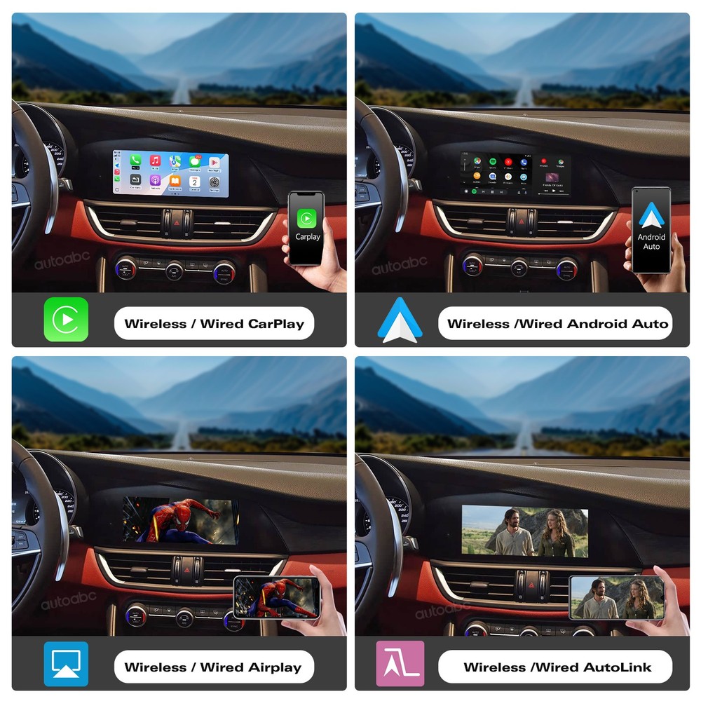 Wireless Decoder for Alfa Romeo Stelvio/Giulia Android Auto CarPlay Mirror Link