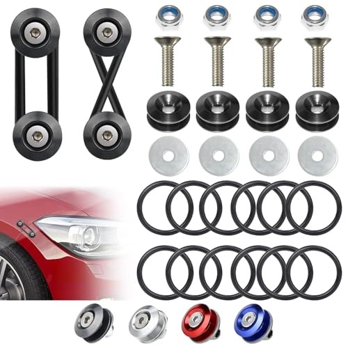 Universal Bumper Clips, Front Rear Bumper Quick Release Kit, Bumper black 2set