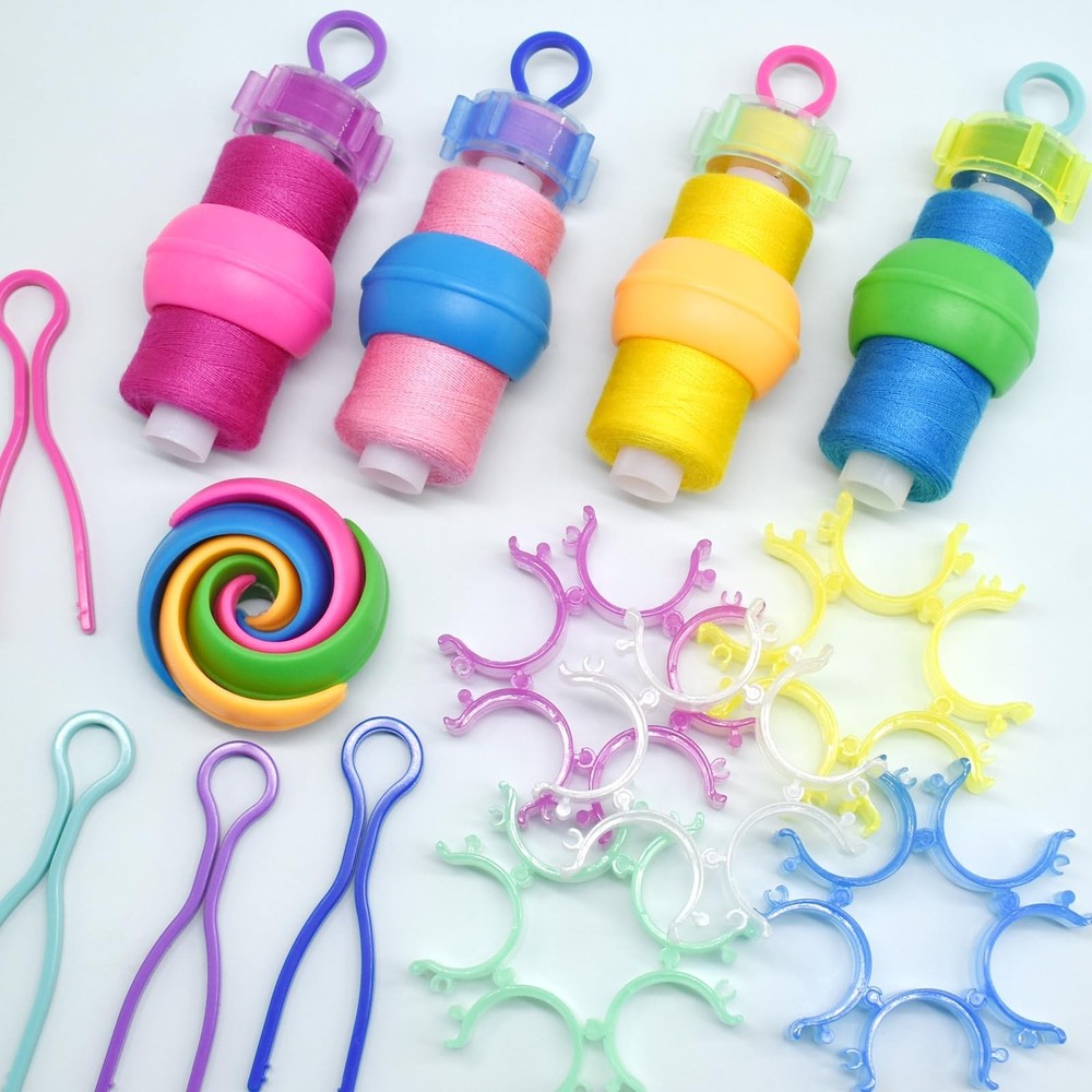 142pcs Bobbin Thread Buddies Set Sewing Thread Organizing Clips Bobbin Holder...