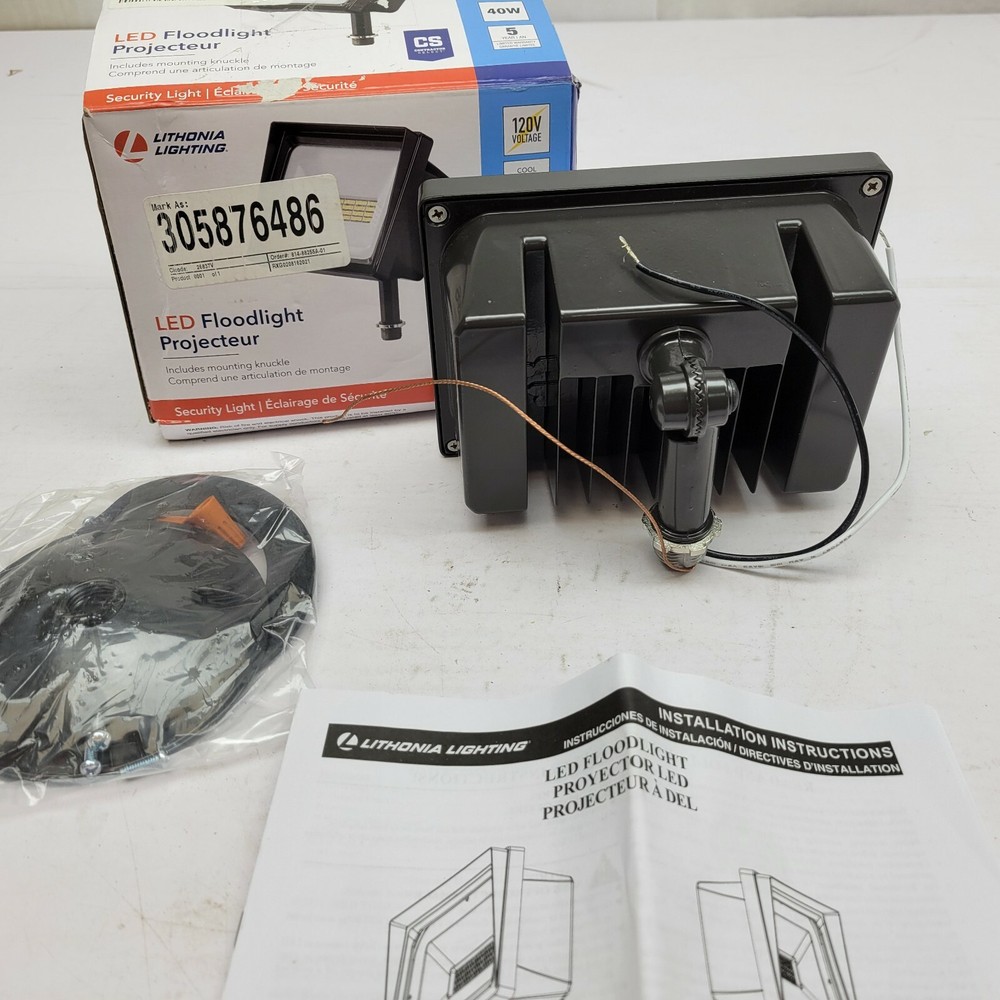 Lithonia Lighting LED Matte Black Switch-Controlled Floodlight Projector AM2