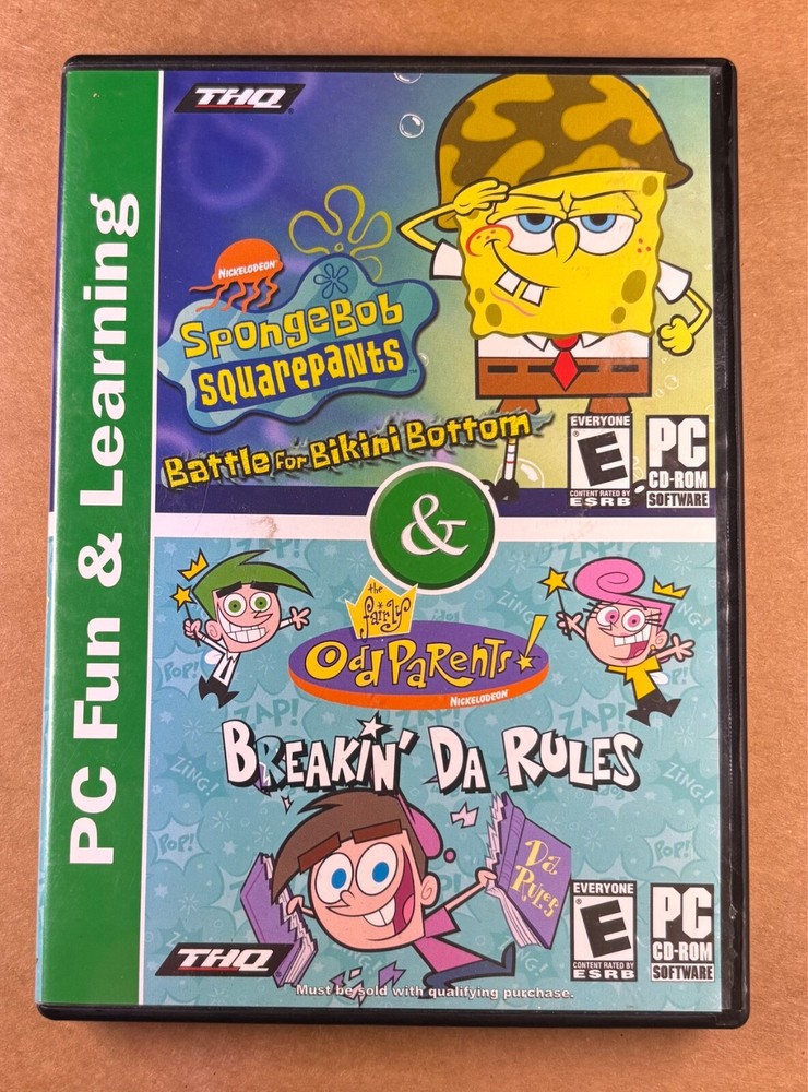 Breakin' Da Rules + SpongeBob Squarepants Bikini Bottom Rare CDROM Case ONLY