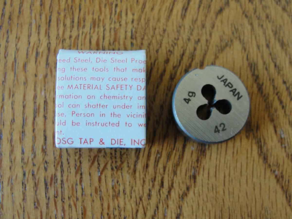 OSG M2.5 x 0.45 13/16" Round Die High Speed Steel Made In Japan