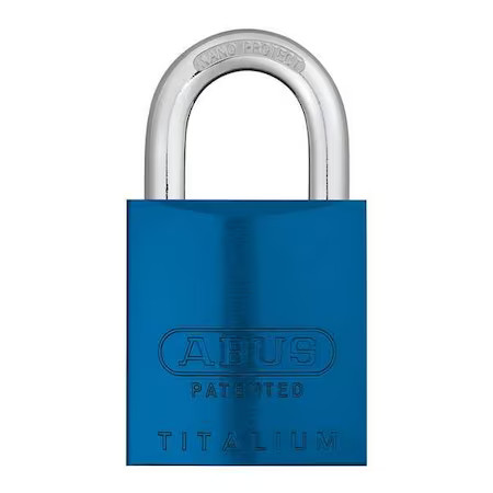 Abus 83Al-Ic/40 Blue Padlock, Coreless, Long Shackle, Rectangular Aluminum