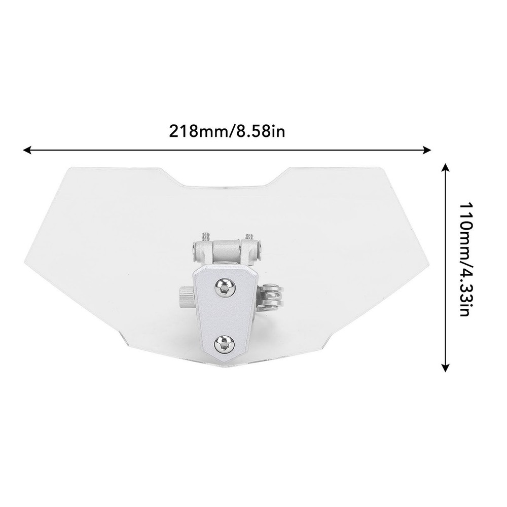 Motorcycle Acrylic Heightened Adjustable Clip On Wind Deflector HYPD