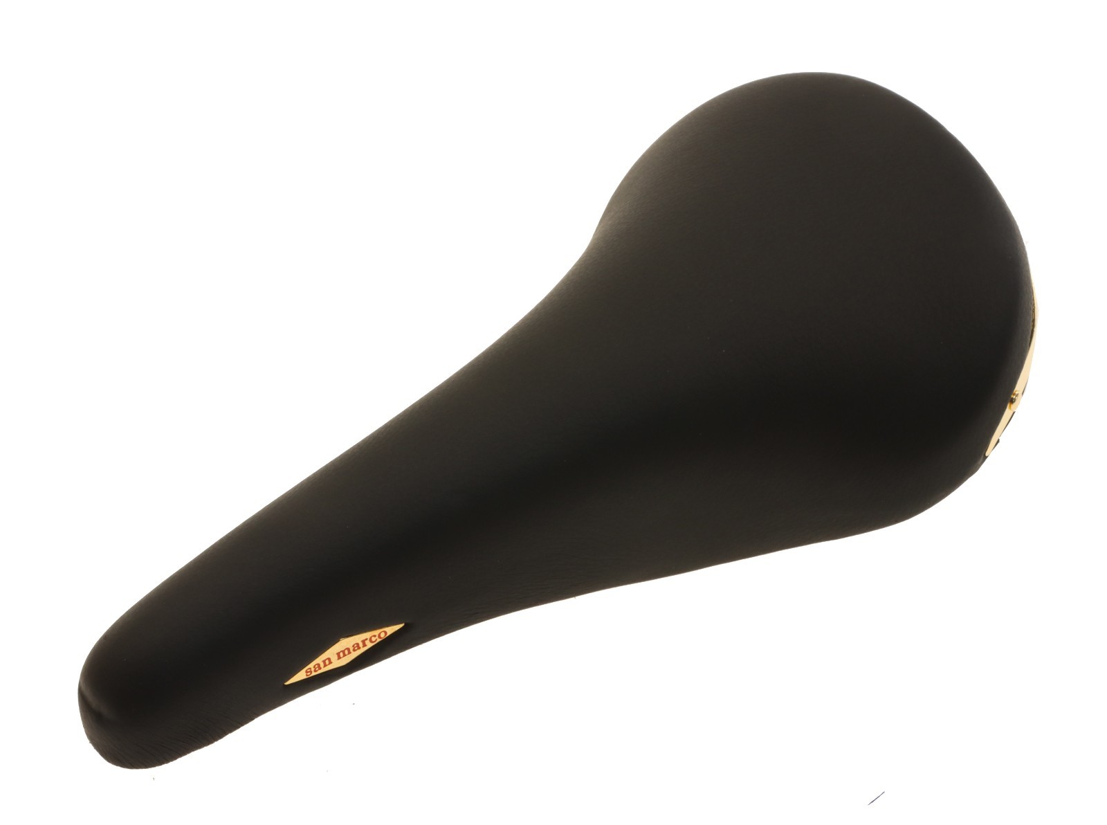 Selle San Marco Rolls SMOOTH BLACK Leather Saddle Brass Steel 2002 NEW NOS