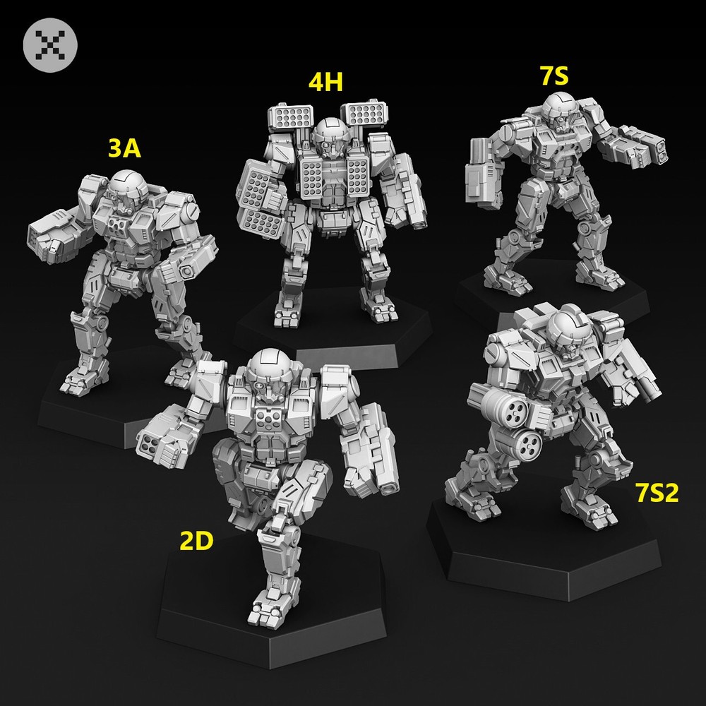 COM Commando Alternate Mech For Battletech CGL Scale PMW -2D -3A -4H -7S -7S2