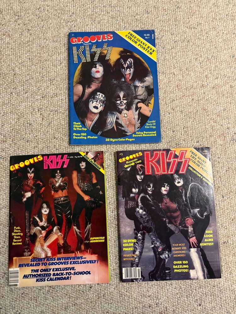 Kiss Grooves Magazines Set of 3