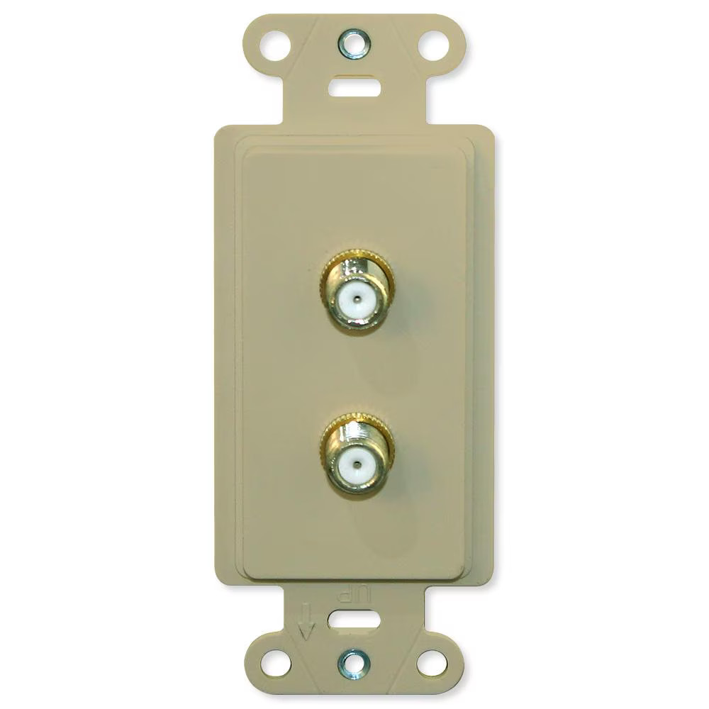Splitter/Wallplate Pro Insert, Antronix Splitter Approved - Ivory (ADSWP4I)