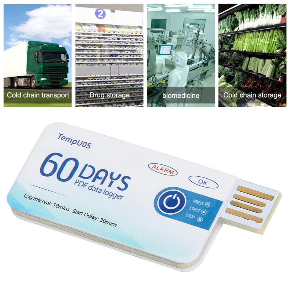 TempU05 Single Use Temperature Data Logger Disposable USB Temperature Recorder