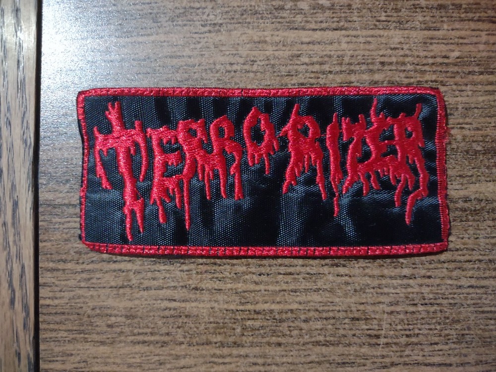 TERRORIZER,SEW ON RED WITH RED BORDER EMBROIDERED PATCH