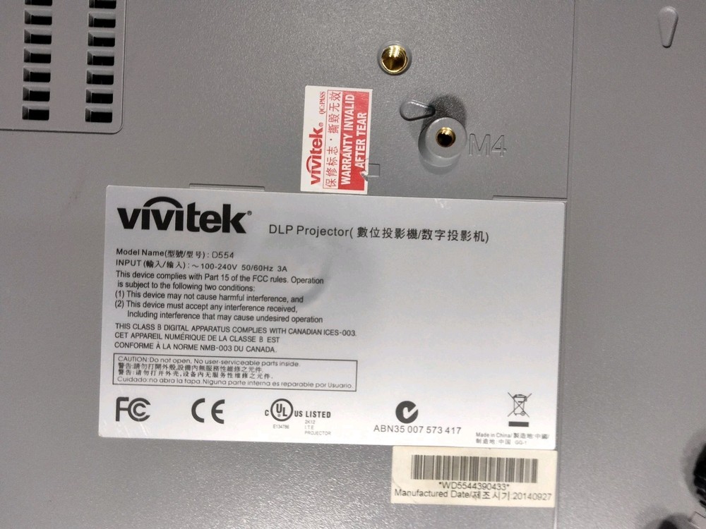 Vivitek Projector DLP D554