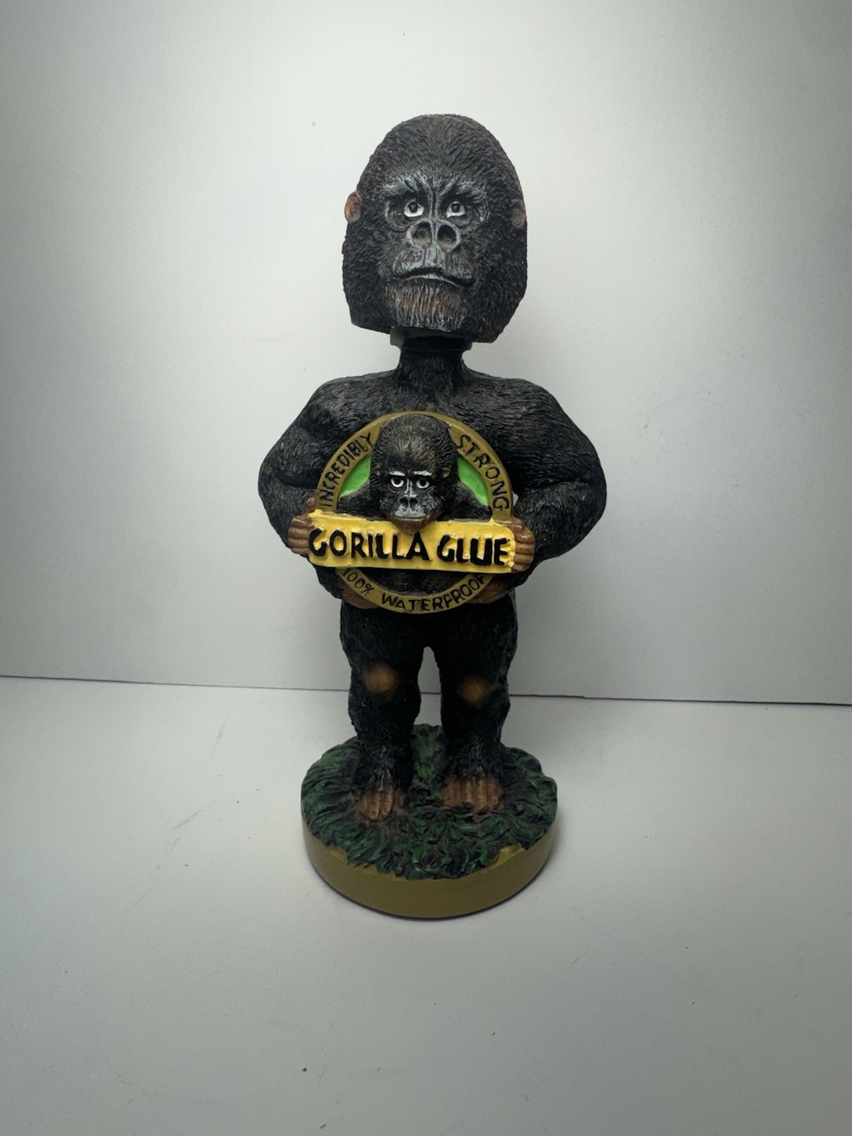 Gorilla Glue Bobblehead Store Display Figure Black Brown Green Yellow no box