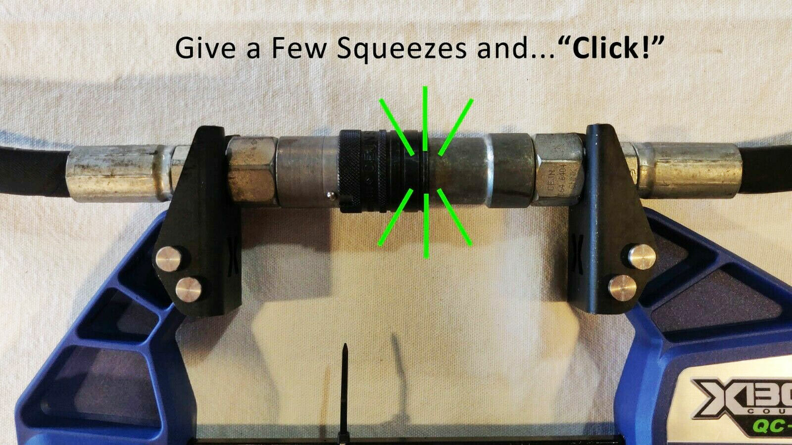 QC-Mate 12-in Hydraulic Quick Coupler Connect Under Pressure Clamp