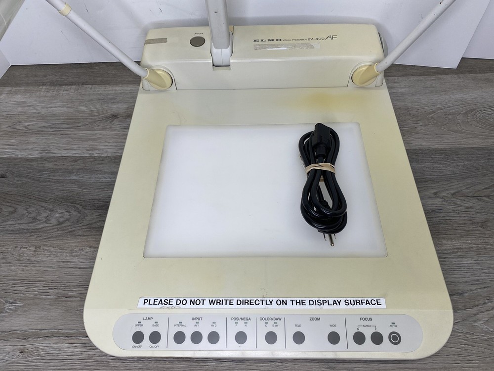 Elmo EV-400AF Visual Presenter Auto-Focus Camera Overhead Projector MWK5 *READ*