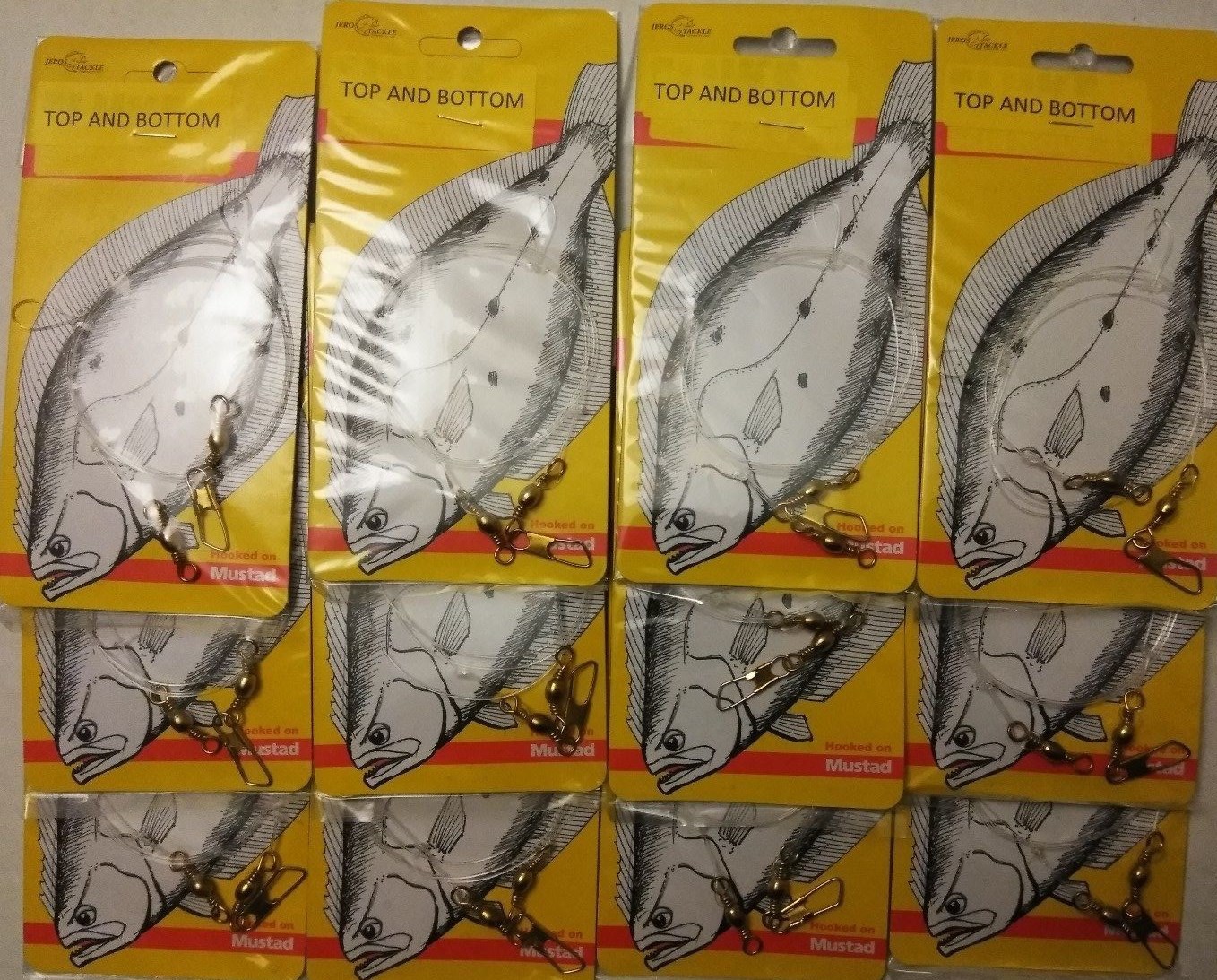 LOT OF 12  TOP & BOTTOM RIGS fluke flounder no Hooks just add your own