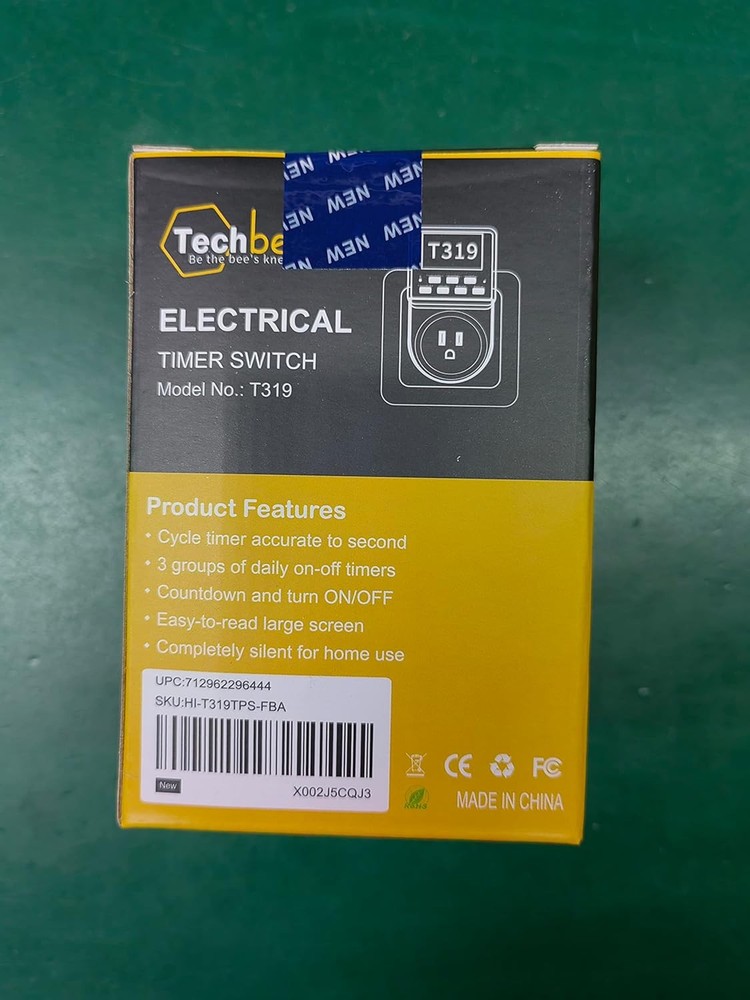 Digital Infinite Repeat Cycle Intermittent Timer Plug for Electrical White