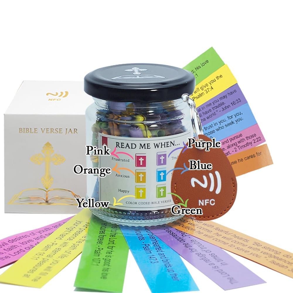 Bible Verse Jar and Keychain NFC, NFC