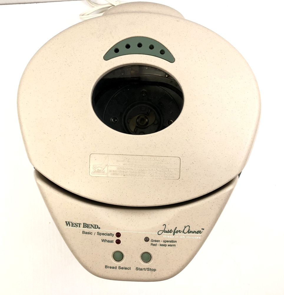 WEST BEND JUST FOR DINNER AUTOMATIC BREAD MAKER MACHINE MODEL 41077 EUC Clean