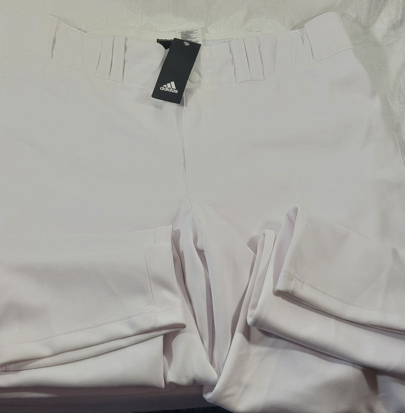 Adidas Climalite Men's Full Length Straight Leg Baseball Pants - White - Large