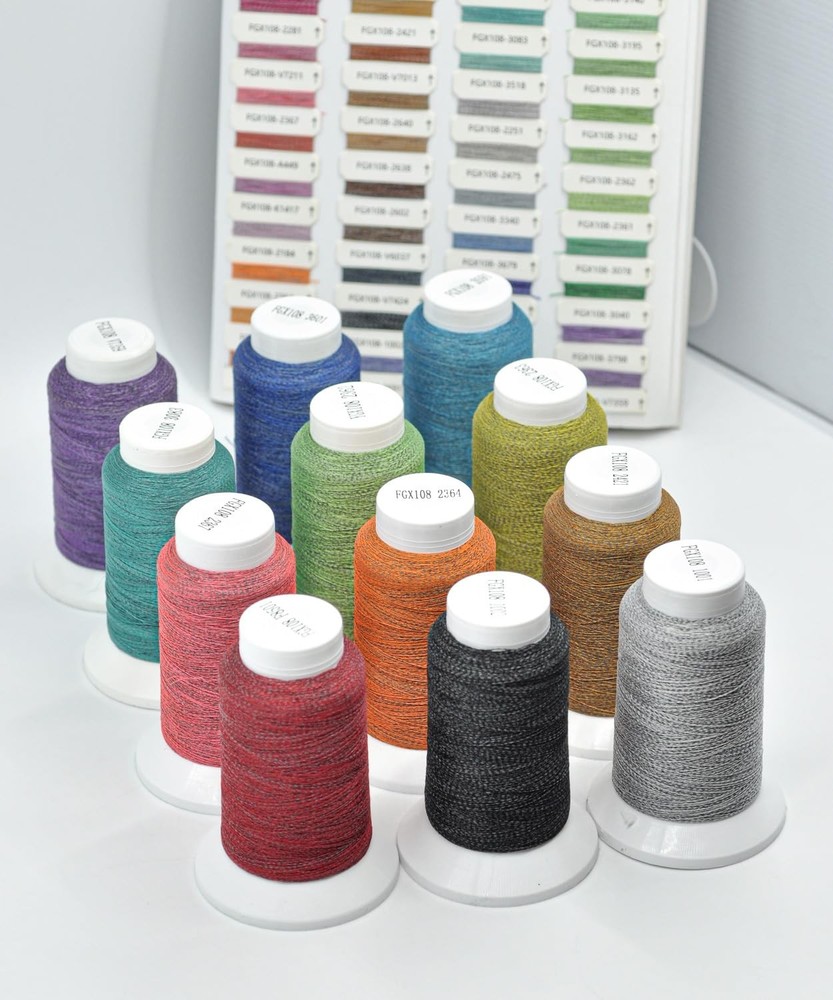 Reflective Embroidery ThreadEmbroidery Machine Thread1000M1093Y Each Spool Brown