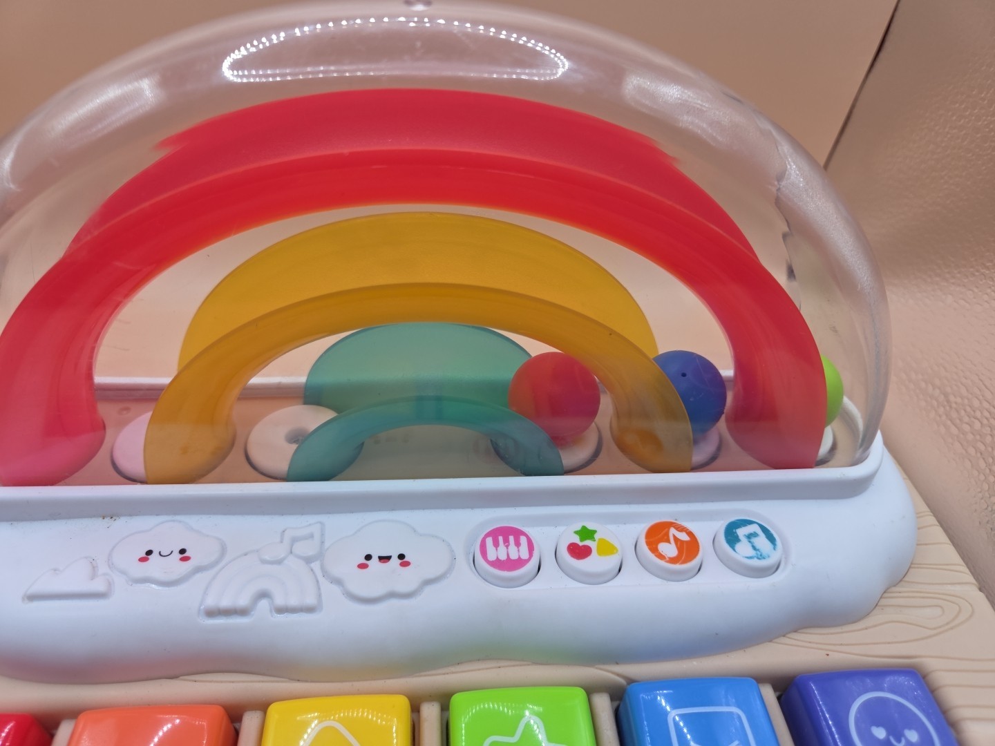 Playgo eerste Keybaord vrolijke regenboogpiano met kogelbaan
