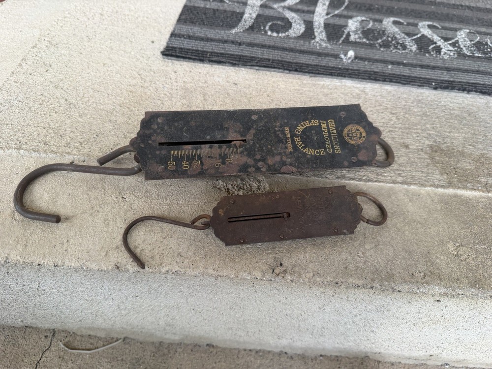 Antique Chatillon New York Hanging Scale Spring Fish Postal Scale Landers
