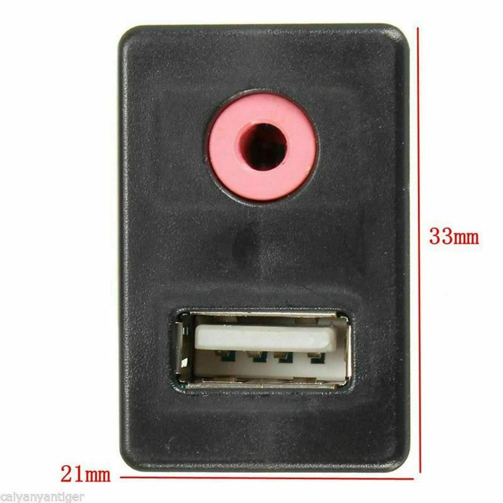 1* Audio USB AUX Adapter Dash Flush Mount Panel With 1.5M Cable For Car Boat