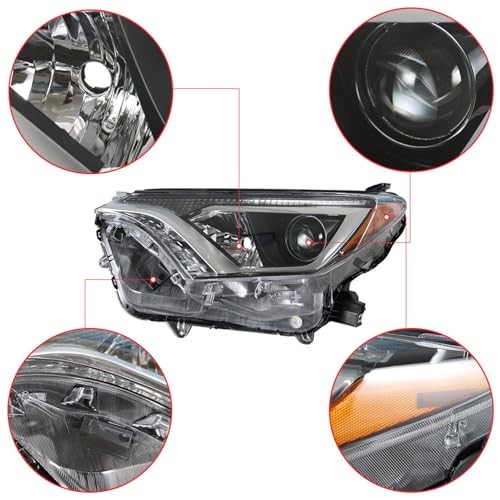 Driver & Passenger Side Headlights Assembly Left & Right Headlamps Assembly