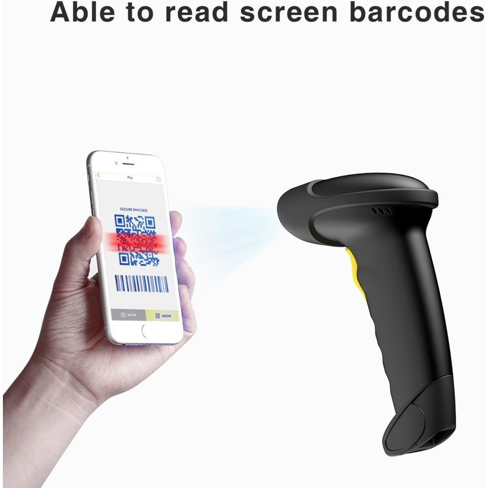 INATECK Barcode Scanner, QR Code Scanner, Read Screen, BCST-51