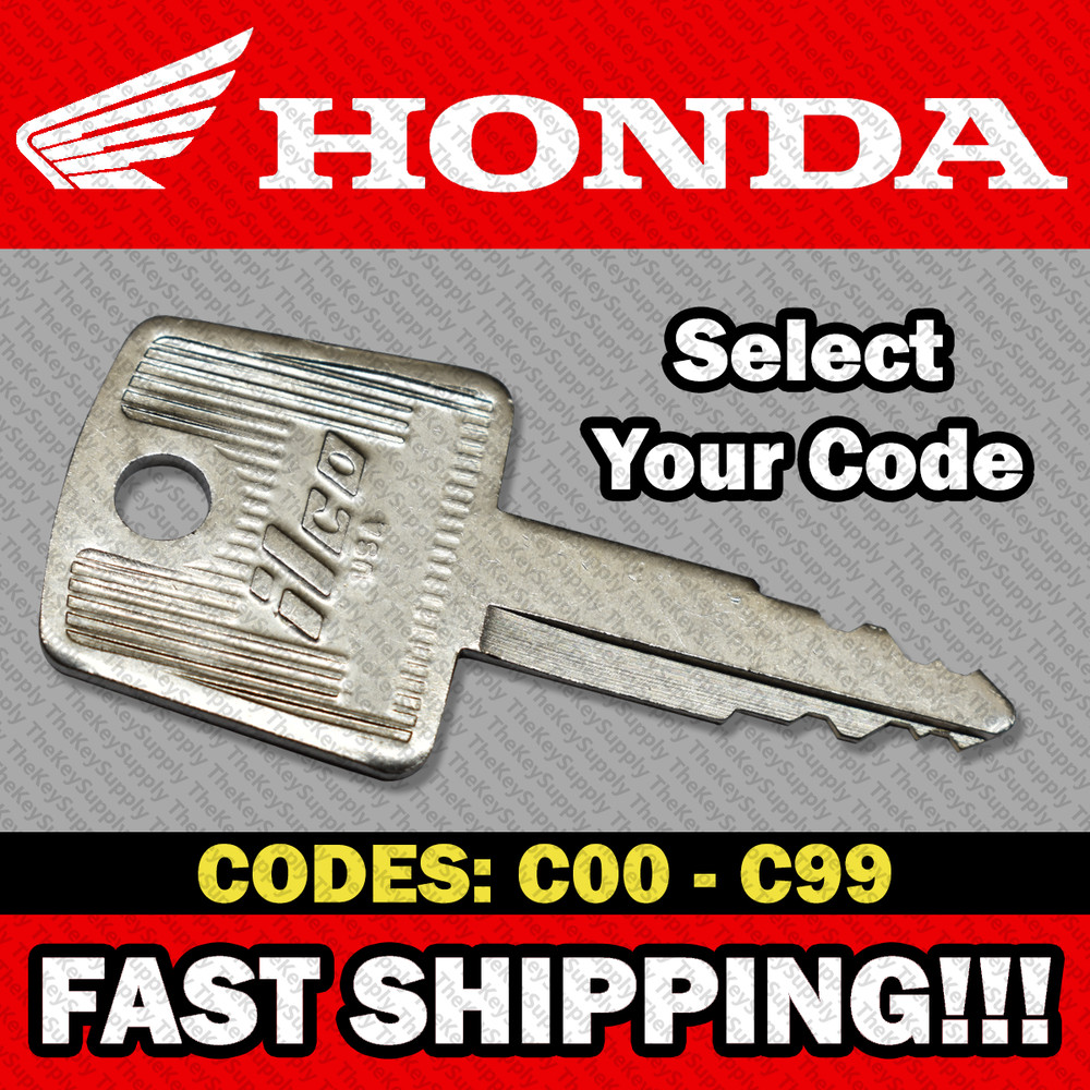 Honda Motorcycle Replacement Key Cut to Code C00 - C99
