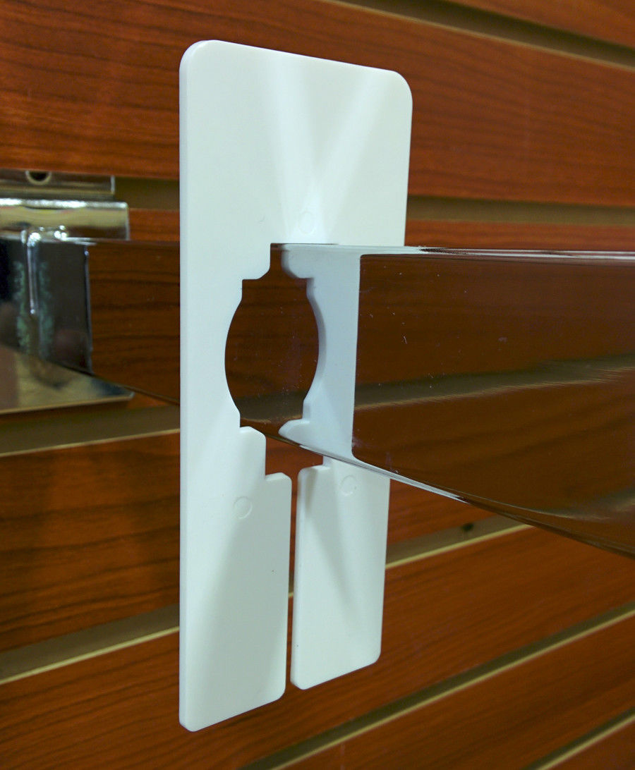 QTY: (40) BLANK PLASTIC RECTANGULAR RACK SIZE DIVIDERS FOR RETAIL CLOTHING RACKS