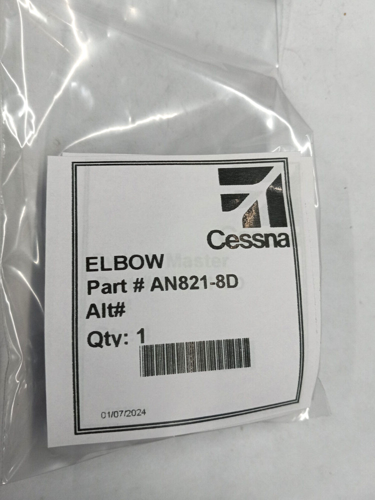 CESSNA P/N AN821-8D ELBOW